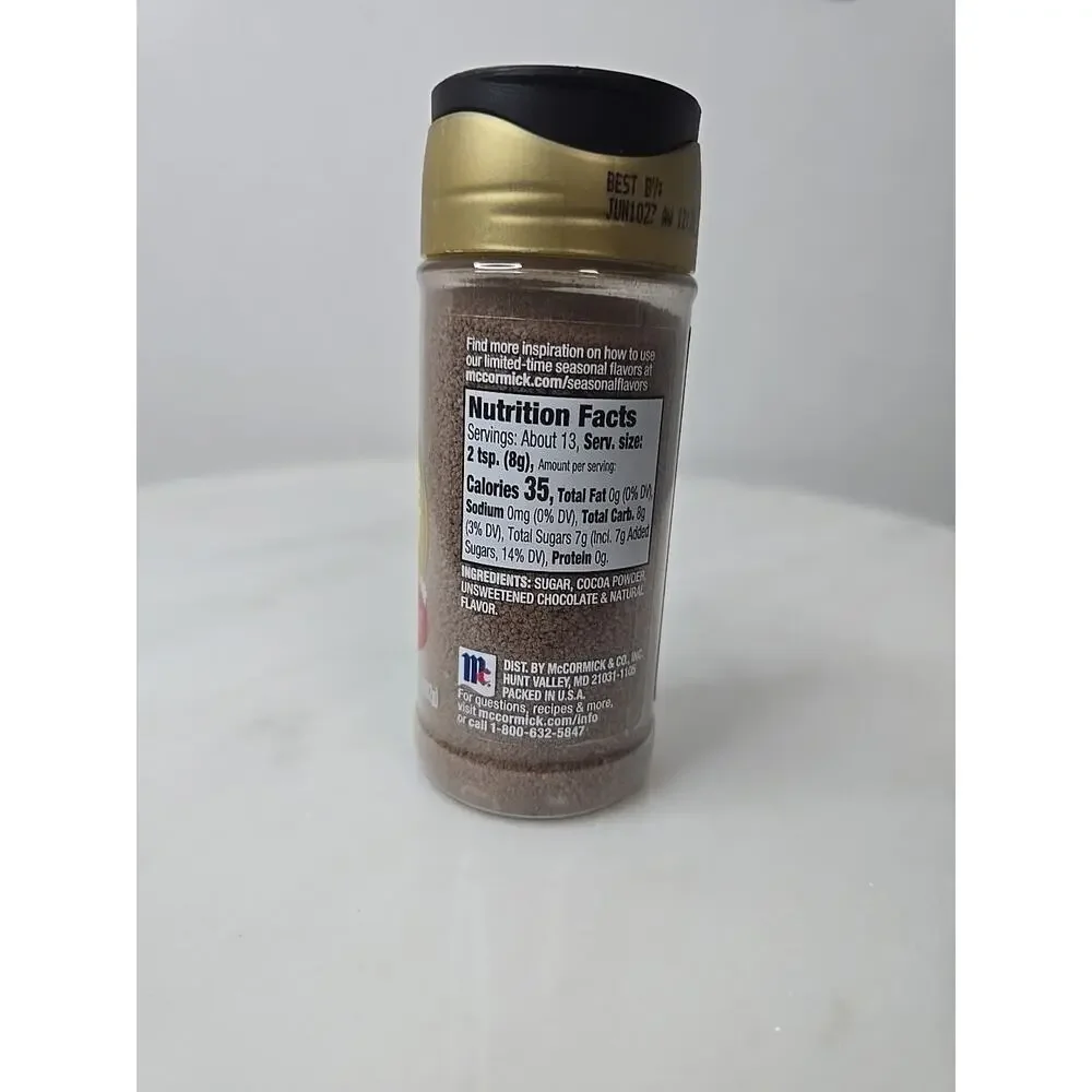 McCormick Holiday Finishing Sugar Chocolate Hazelnut